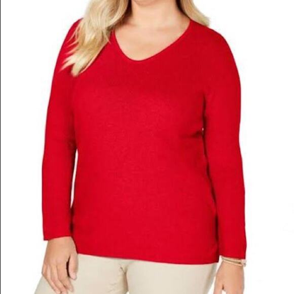 Karen Scott Scoop Neck Marled Knit sweater-3X - Picture 1 of 2